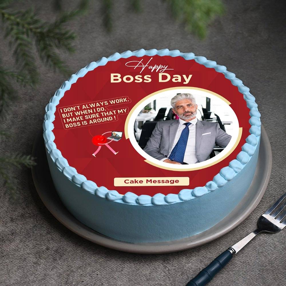 Witty Boss Day Cake