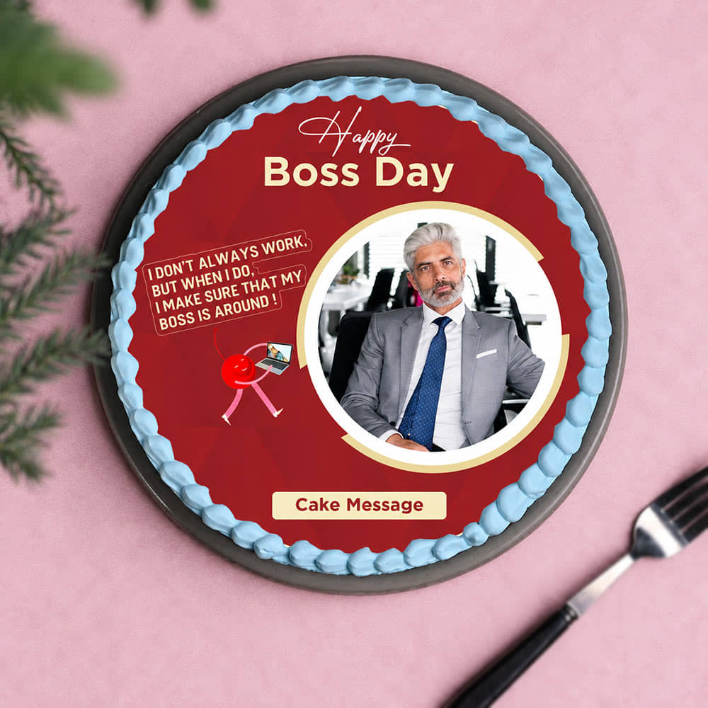 Witty Boss Day Cake