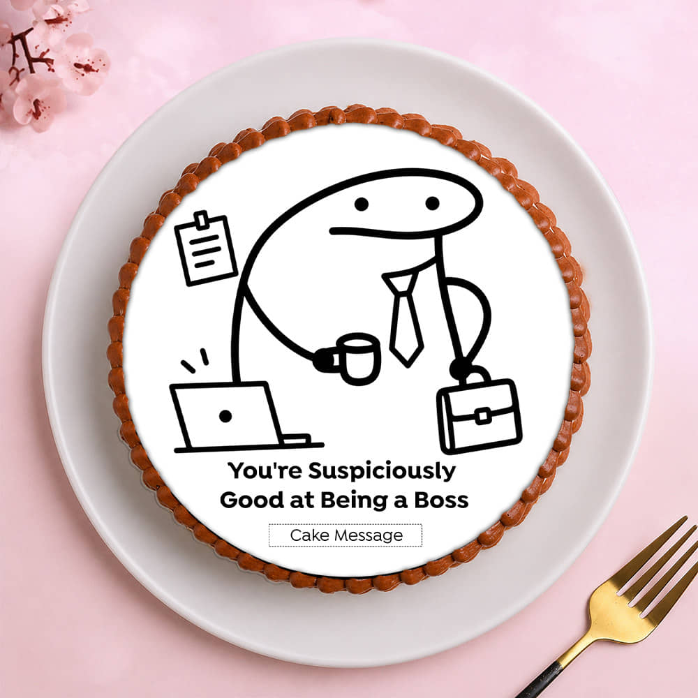 Witty Good Boss Cake