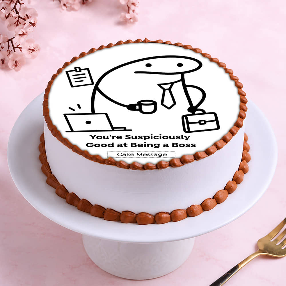 Witty Good Boss Cake