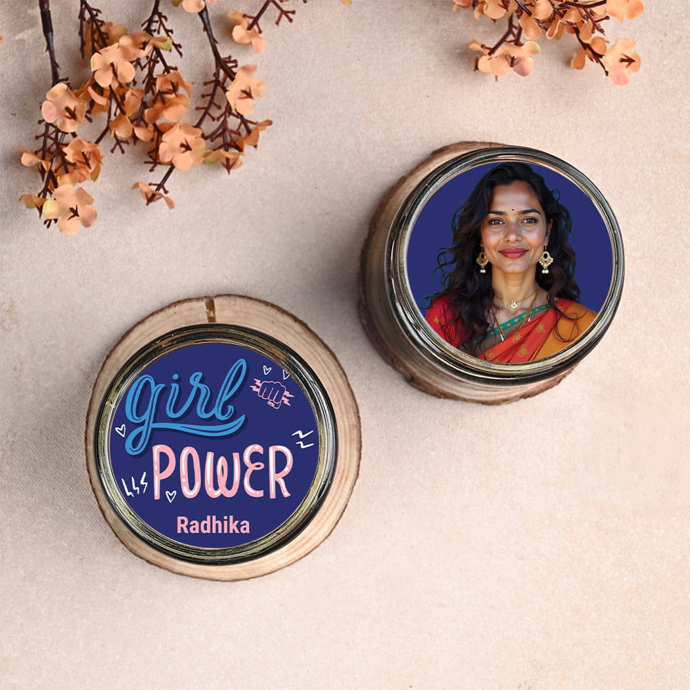 Womens Day Choco Photo Jar Cake Duo