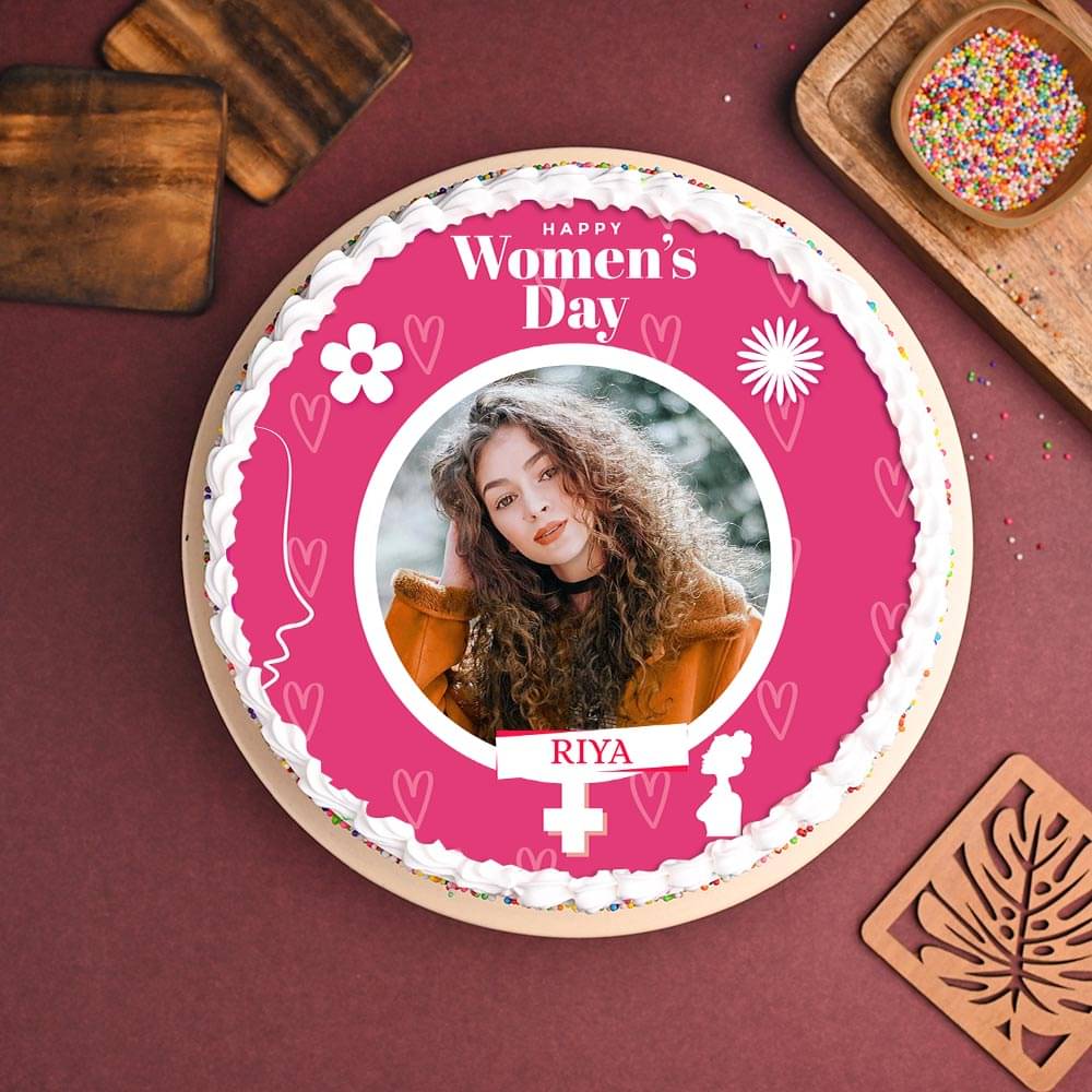 Womens Day Photo Cake