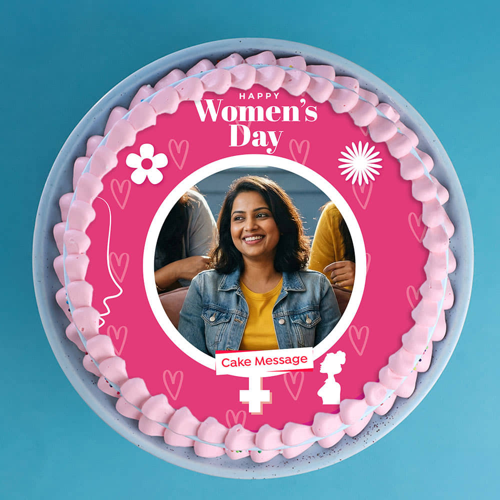 Womens Day Photo Cake