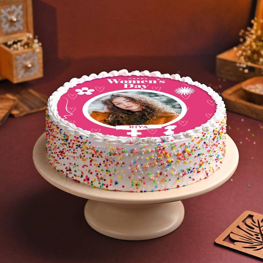 Womens Day Photo Cake