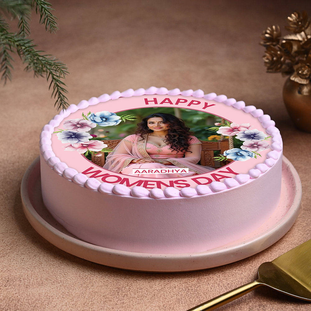 Womens Day Photo Cake