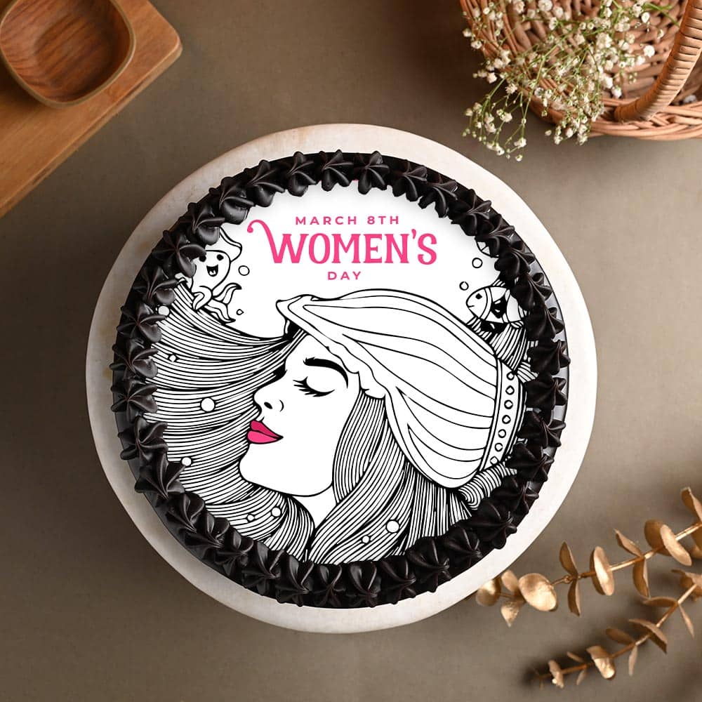 Womens Day Poster Cake Womens Day Poster Cake