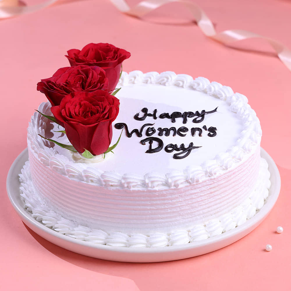 Womens Day Cake Red Rose