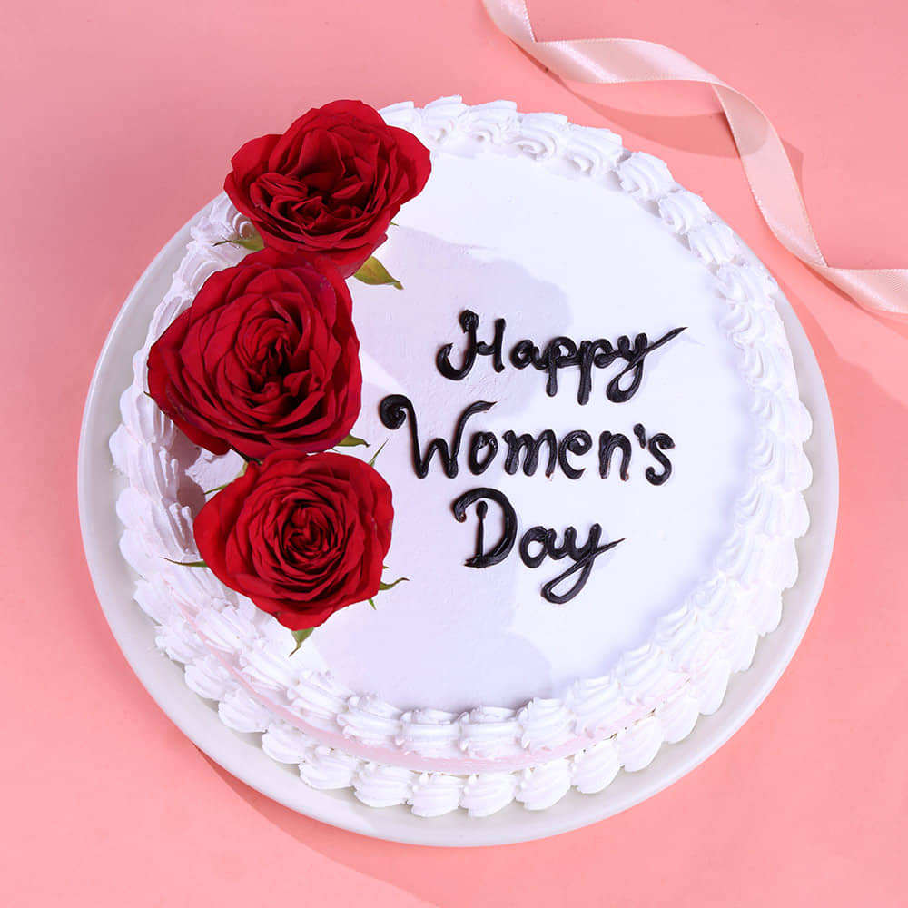 Womens Day Cake Red Rose