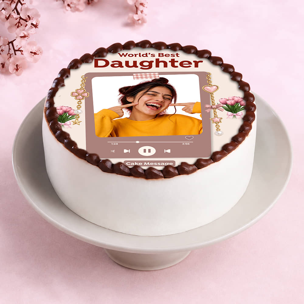 Worlds Best Daughter Photo Cake Worlds Best Daughter Photo Cake