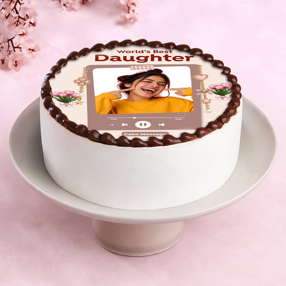 Worlds Best Daughter Photo Cake