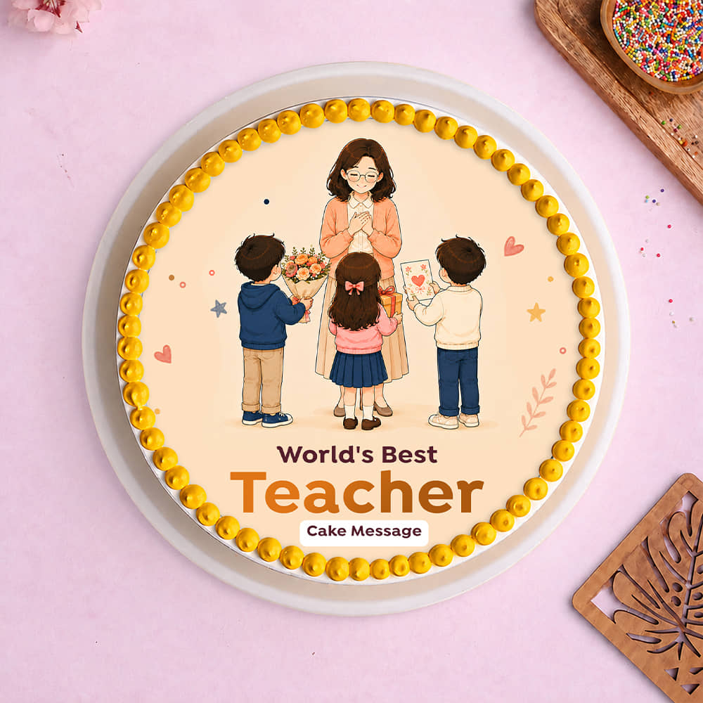 Worlds Best Teacher Cake