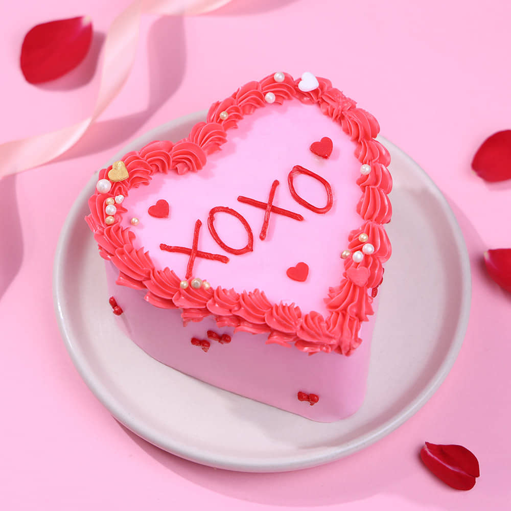 XOXO Heart Bento Cake