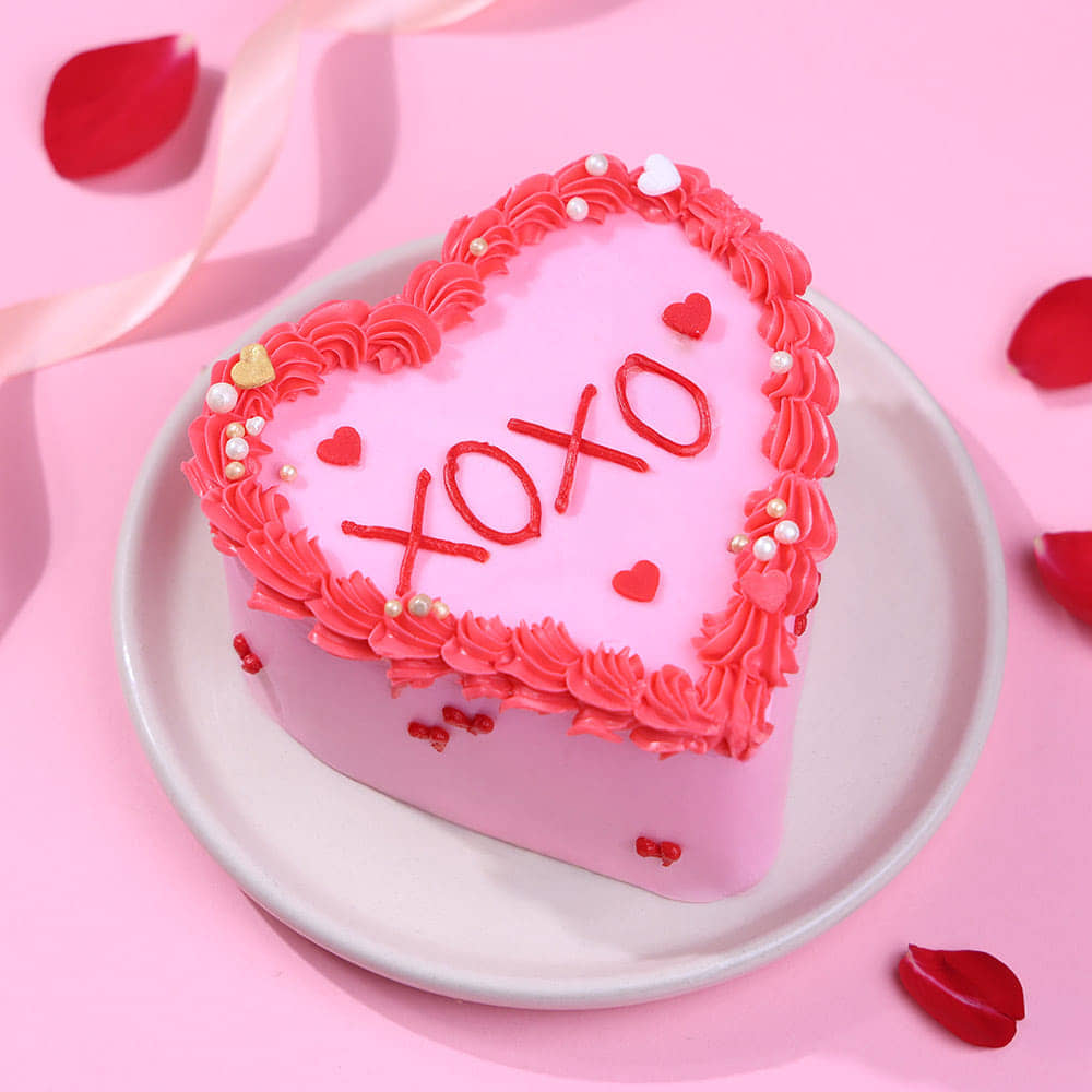 XOXO Heart Bento Cake