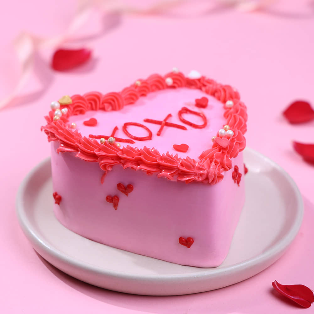 XOXO Heart Bento Cake