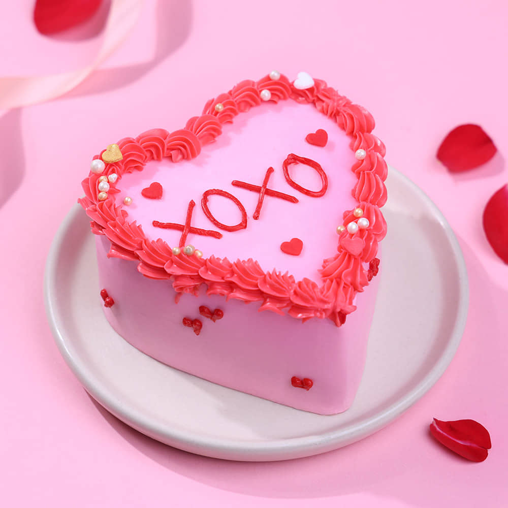 XOXO Heart Bento Cake