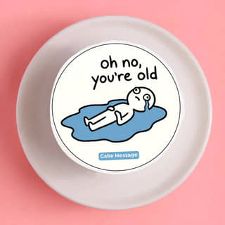 Top View of You Are Old Quirky Bento Cake Top View of You Are Old Quirky Bento Cake
