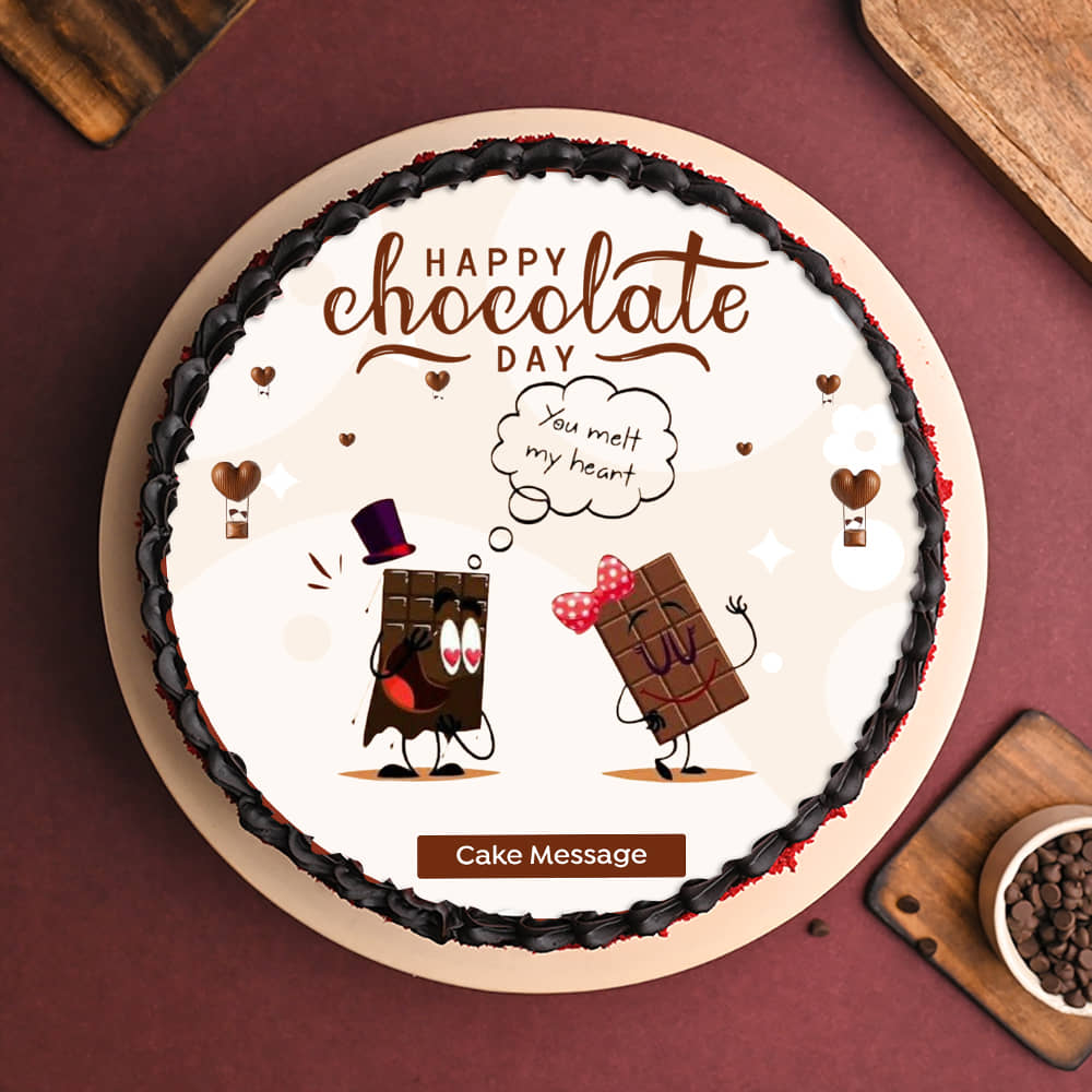 You Melt My Heart Chocolate Day Cake