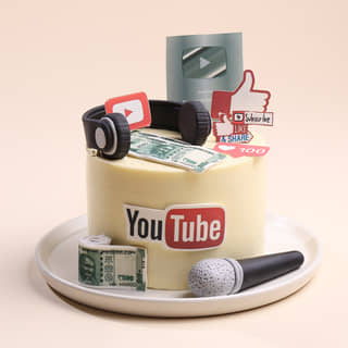 Front View of  YouTube Creators Celebration Cake