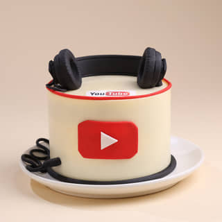 Side View of Youtube N Headset Cake Side View of Youtube N Headset Cake