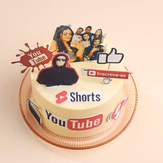 Top View of Youtube Shorts Cake