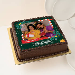 Yuletide Joy Photo Cake