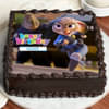 Zootopia Birthday Poster Cake Square Shape